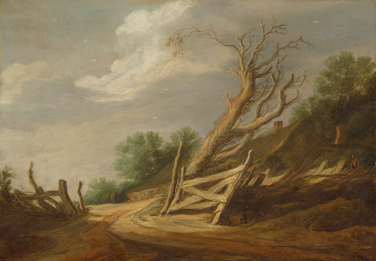 Landschaft mit offenem Tor, ca. 1630-1635 von Pieter Molijn