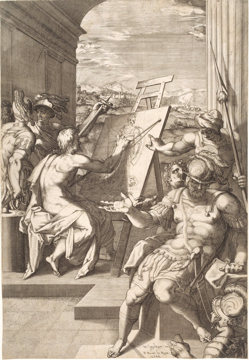 Allegorie der Malerei von Pieter Perret