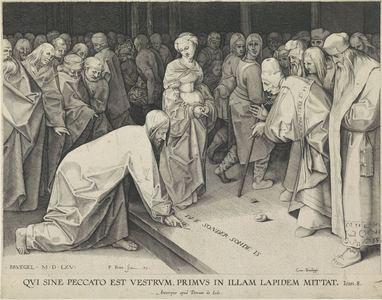Christus und die Ehebrecherin von Pieter Perret