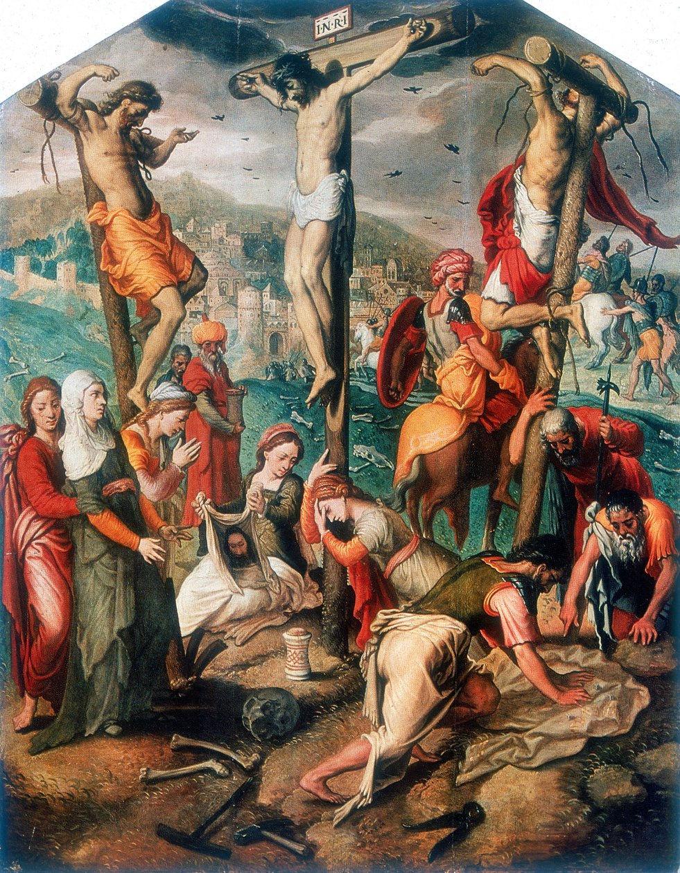Kalvarienberg, spätes 16. Jahrhundert von Pieter Piertsz the Elder