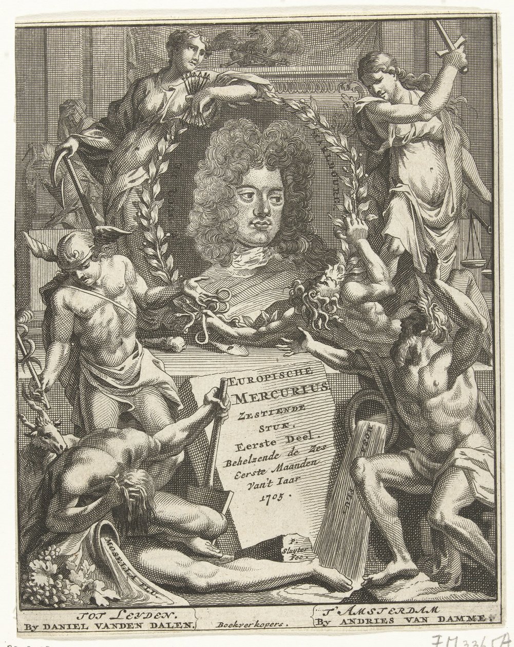 Titelpagina des Europischen Mercurius, 1705 von Pieter Sluyter