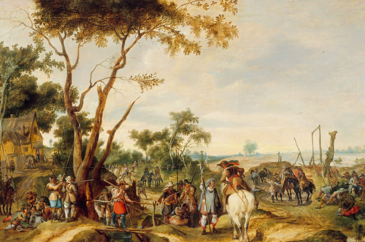 Soldaten biwakieren von Pieter Snayers