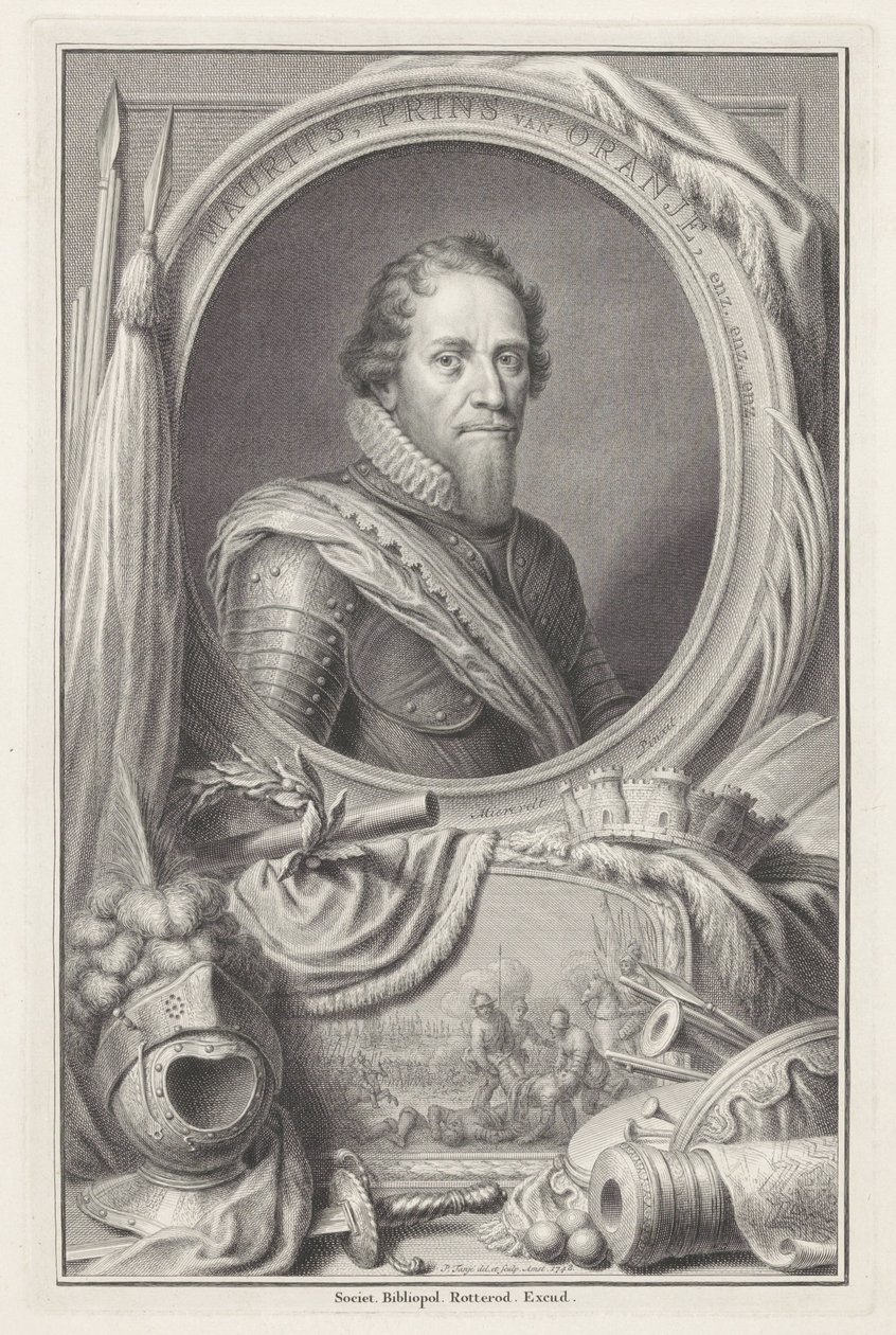 Porträt von Moritz, Prinz von Oranien von Pieter Tanjé