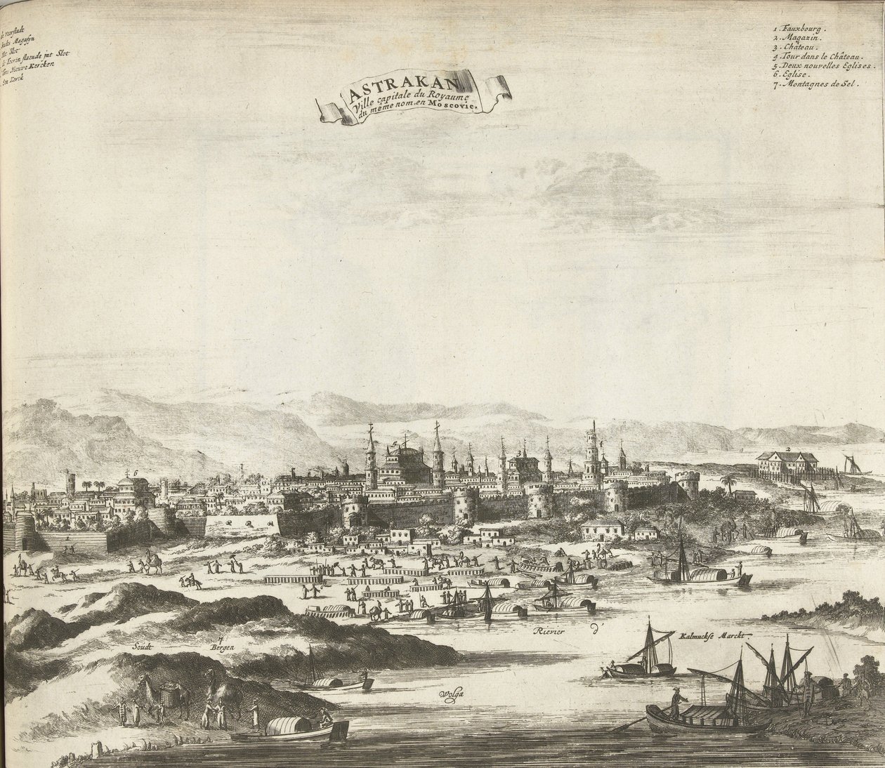 Astrachan, 1726 von Pieter Van der Aa