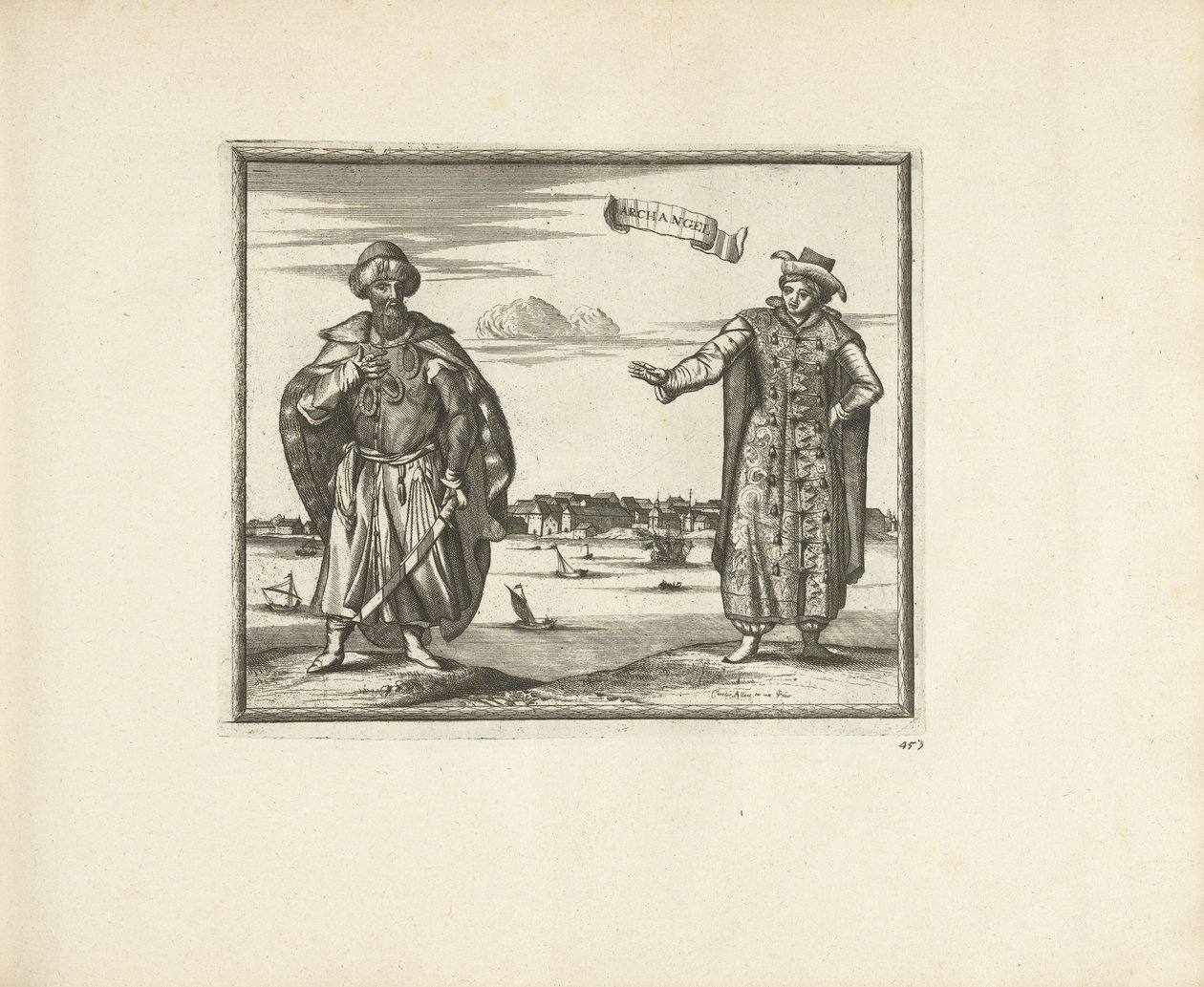 Bewohner von Archangelsk, 1726 von Pieter Van der Aa