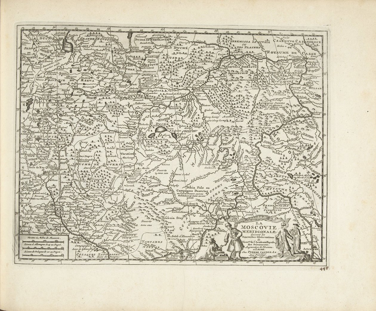 Karte von Moskau, 1726 von Pieter Van der Aa