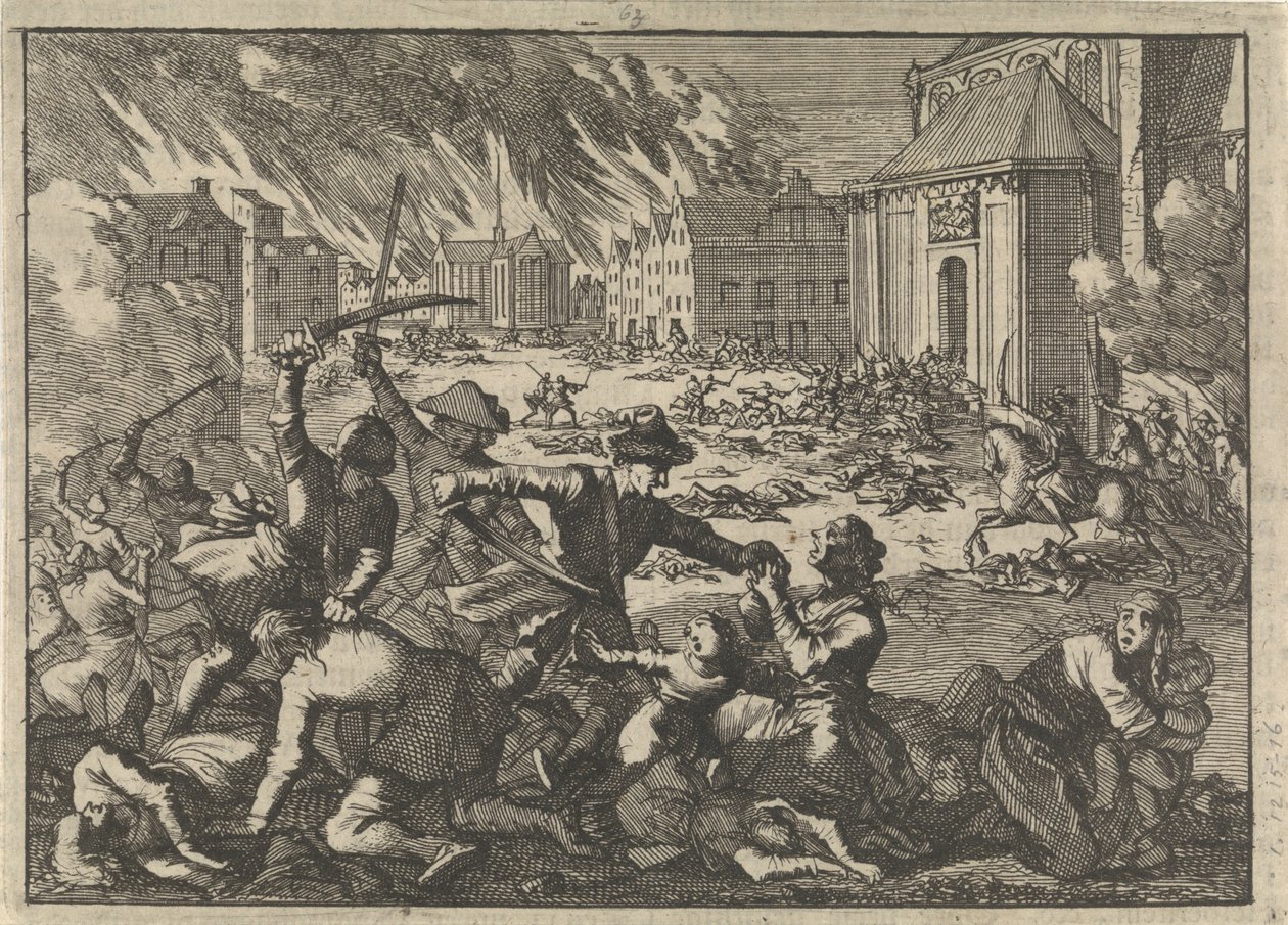 Plünderung von Magdeburg, 1698 von Pieter Van der Aa