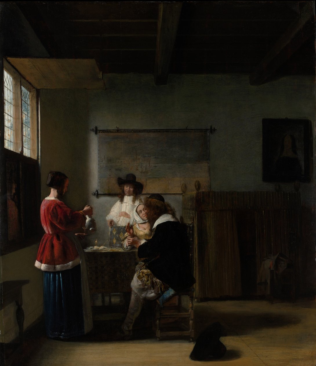 Der Besuch, um 1657 von Pieter de Hooch