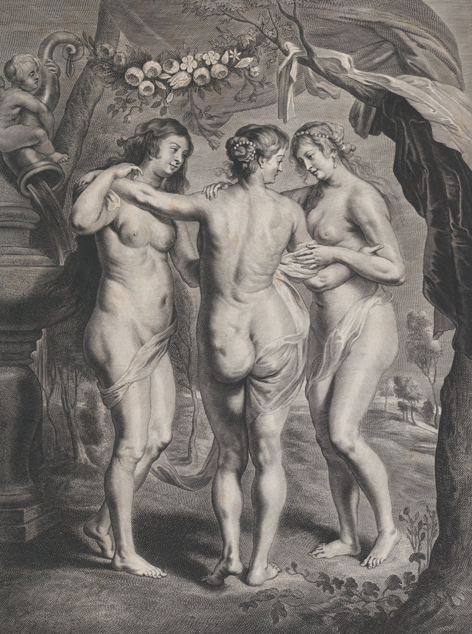 Die drei Grazien, ca. 1630-74 von Pieter de Jode II