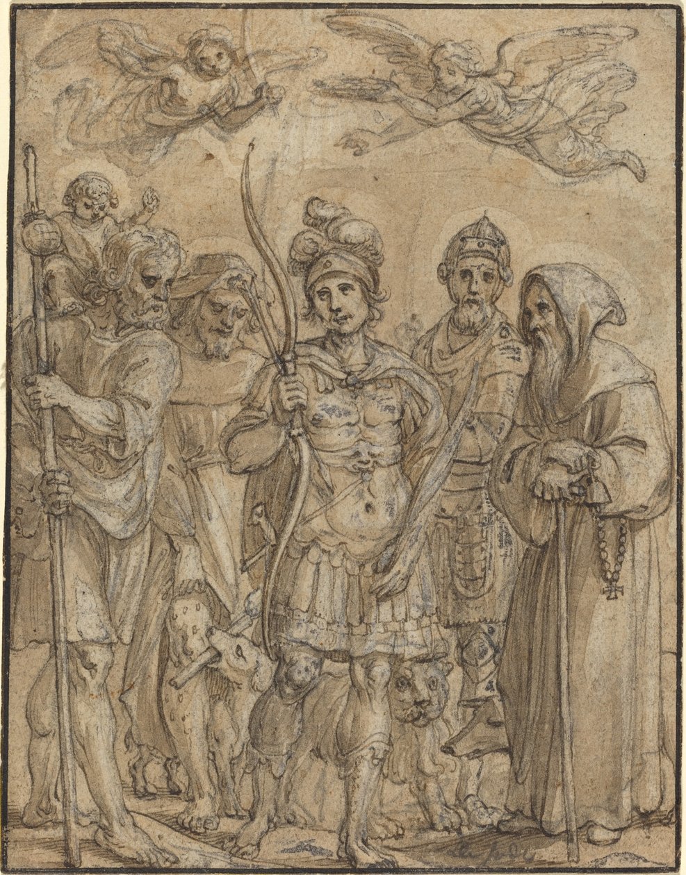 Fünf Heilige von Pieter de Jode I