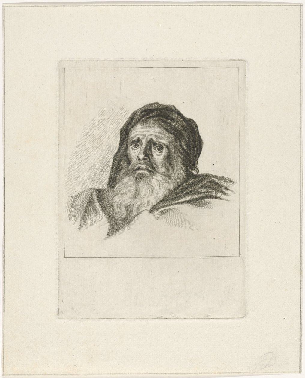 Kopf eines bärtigen Mannes von Pieter de Mare