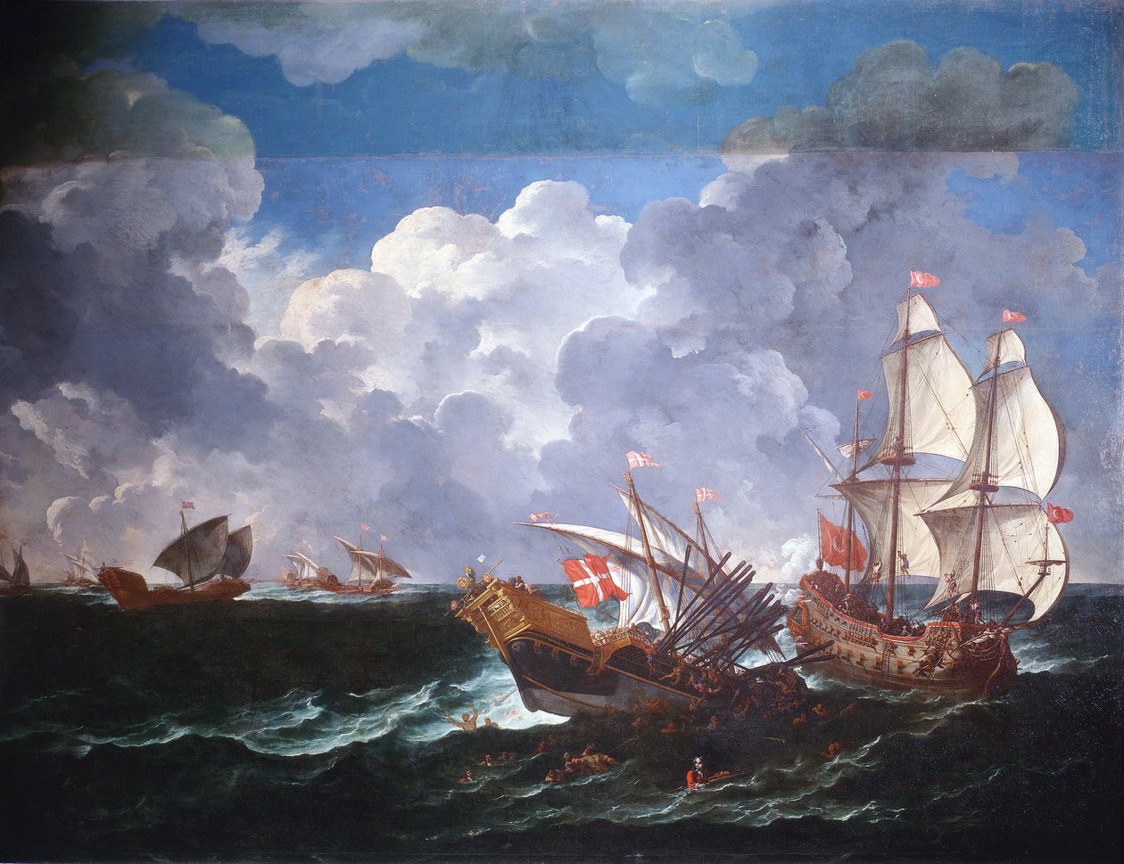 Schlachtschiff von Pieter the Younger Mulier