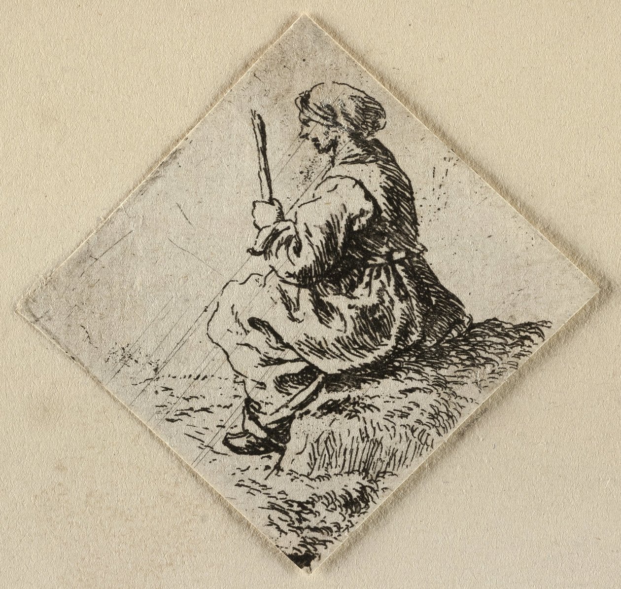 Sitzende Frau von Pieter van Laer