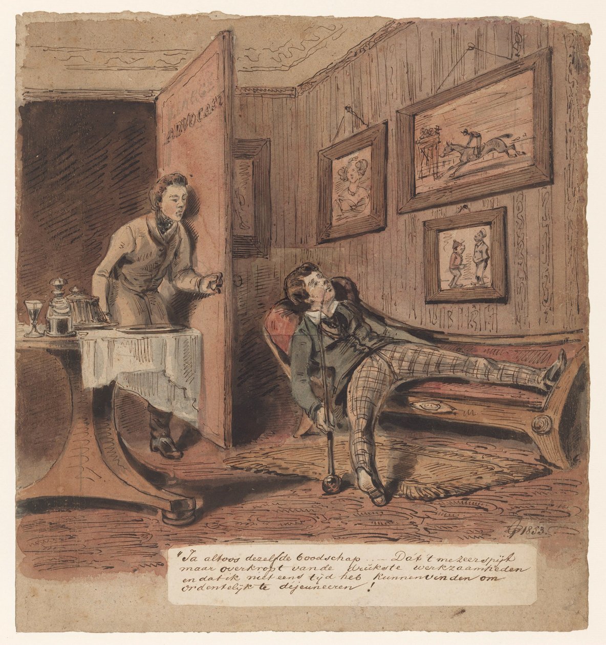 Karikatur mit Anwalt von Pieter van Loon