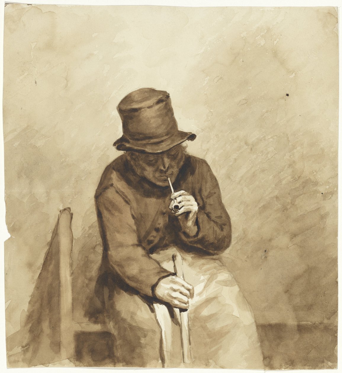 Sitzender rauchender Mann von Pieter van Loon