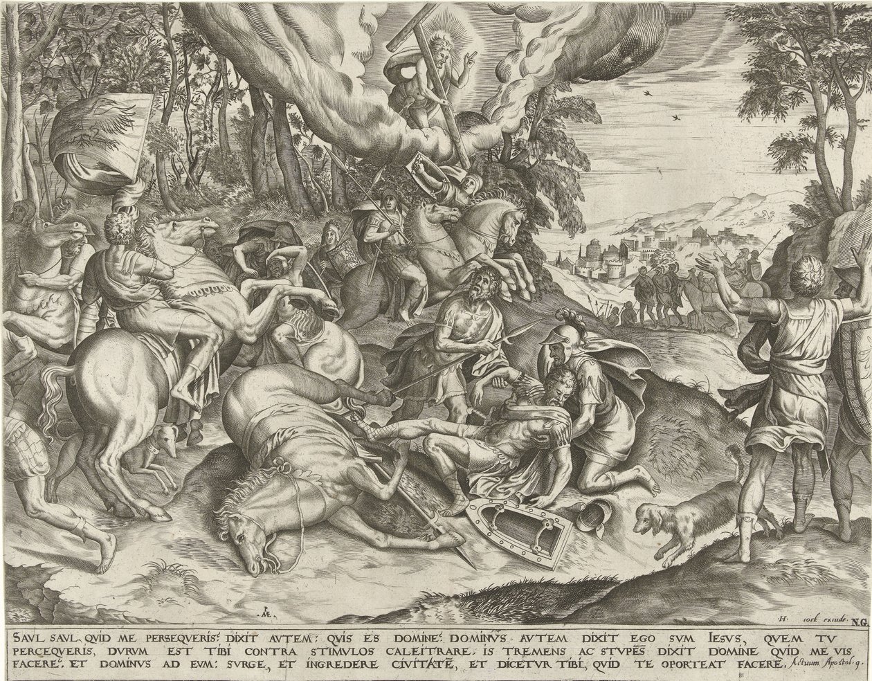 Bekehrung des Paulus von Pieter van der Heyden