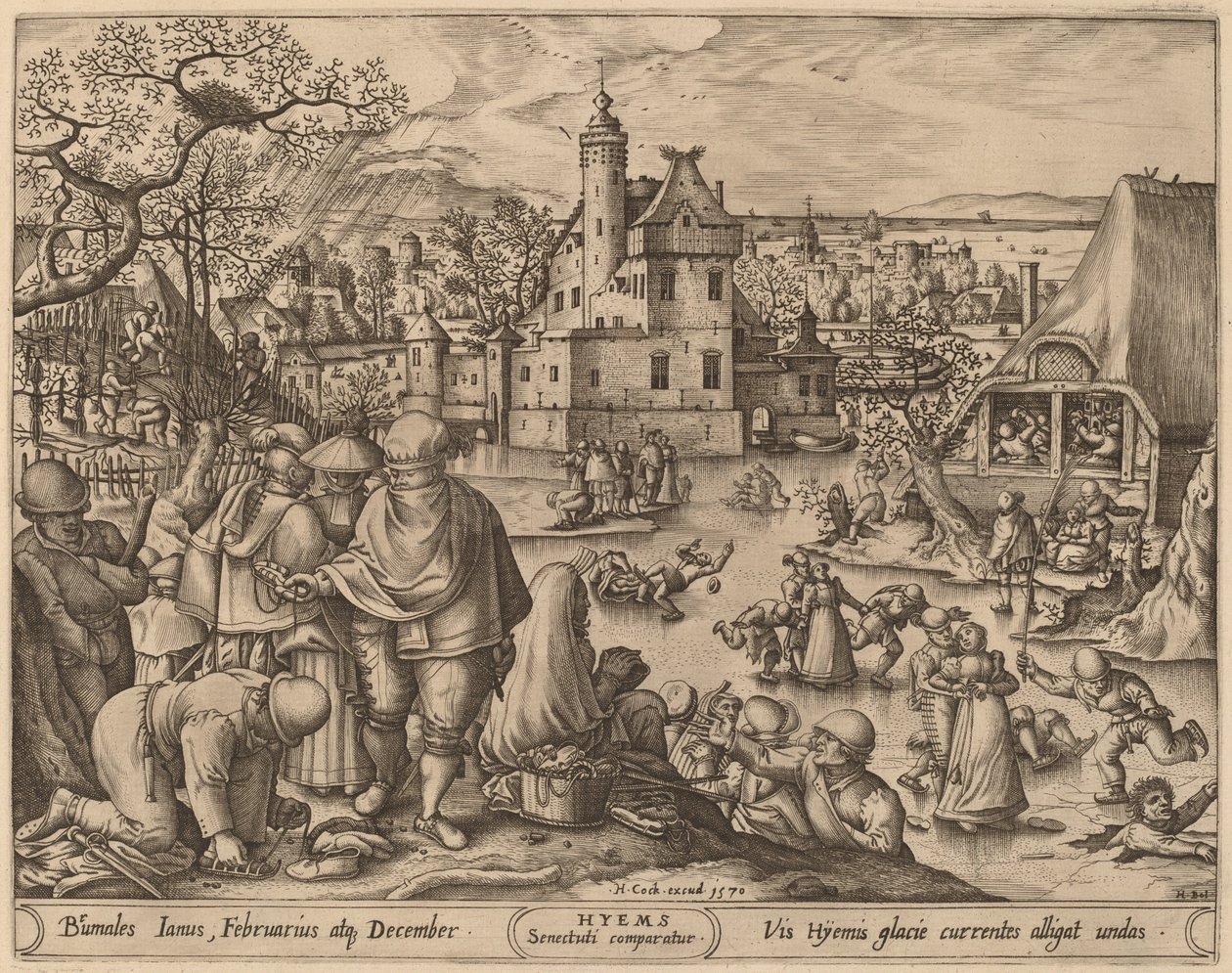 Winter von Pieter van der Heyden after Hans Bol