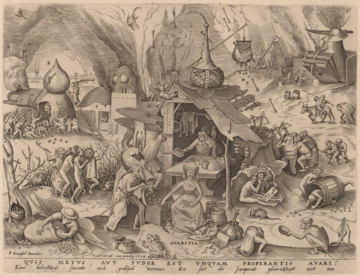Geiz von Pieter van der Heyden after Pieter Bruegel the Elder