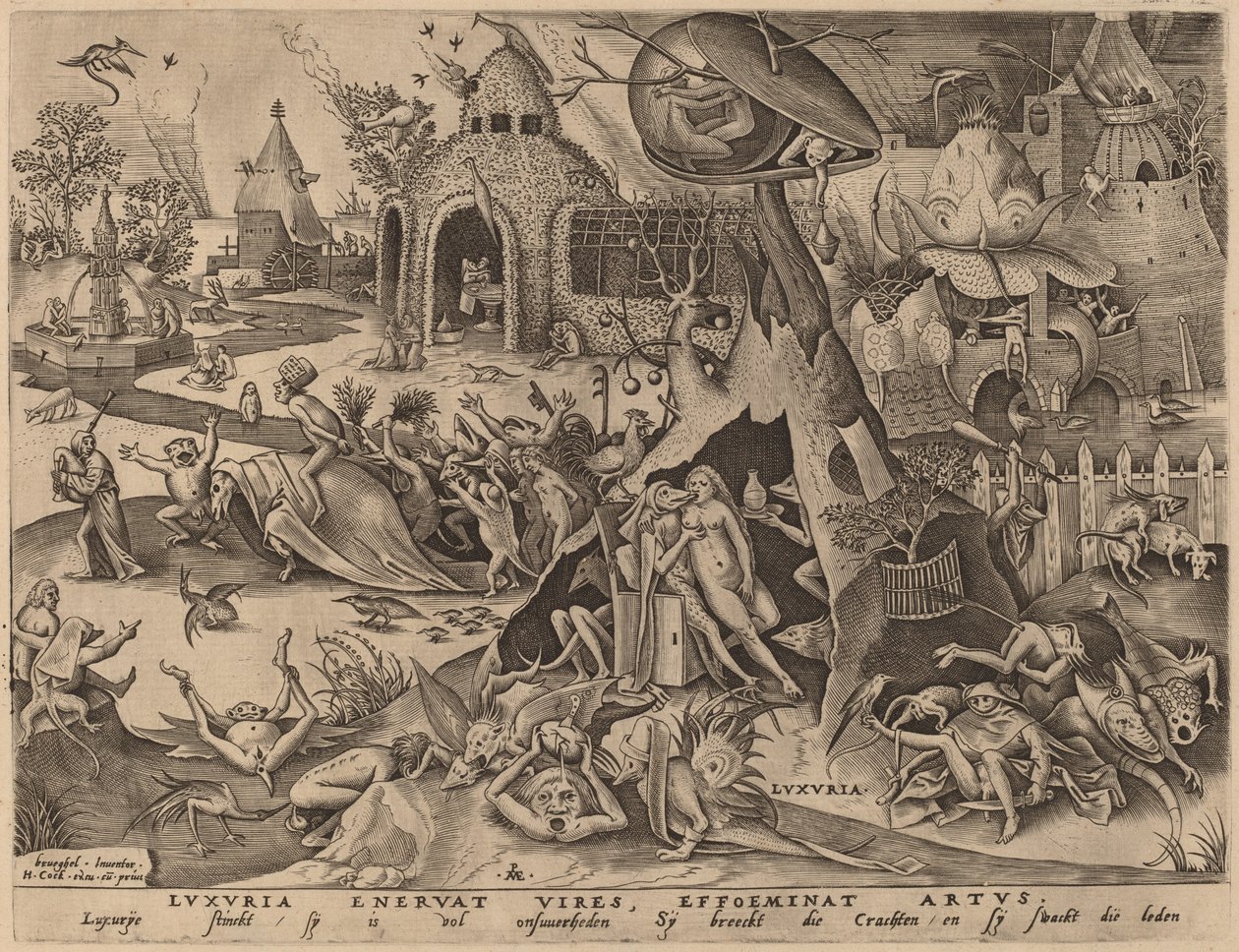 Lust von Pieter van der Heyden after Pieter Bruegel the Elder
