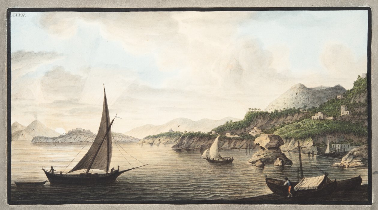 Ansicht eines Teils der Insel Ischia namens Lacco, Platte XXXII, aus 