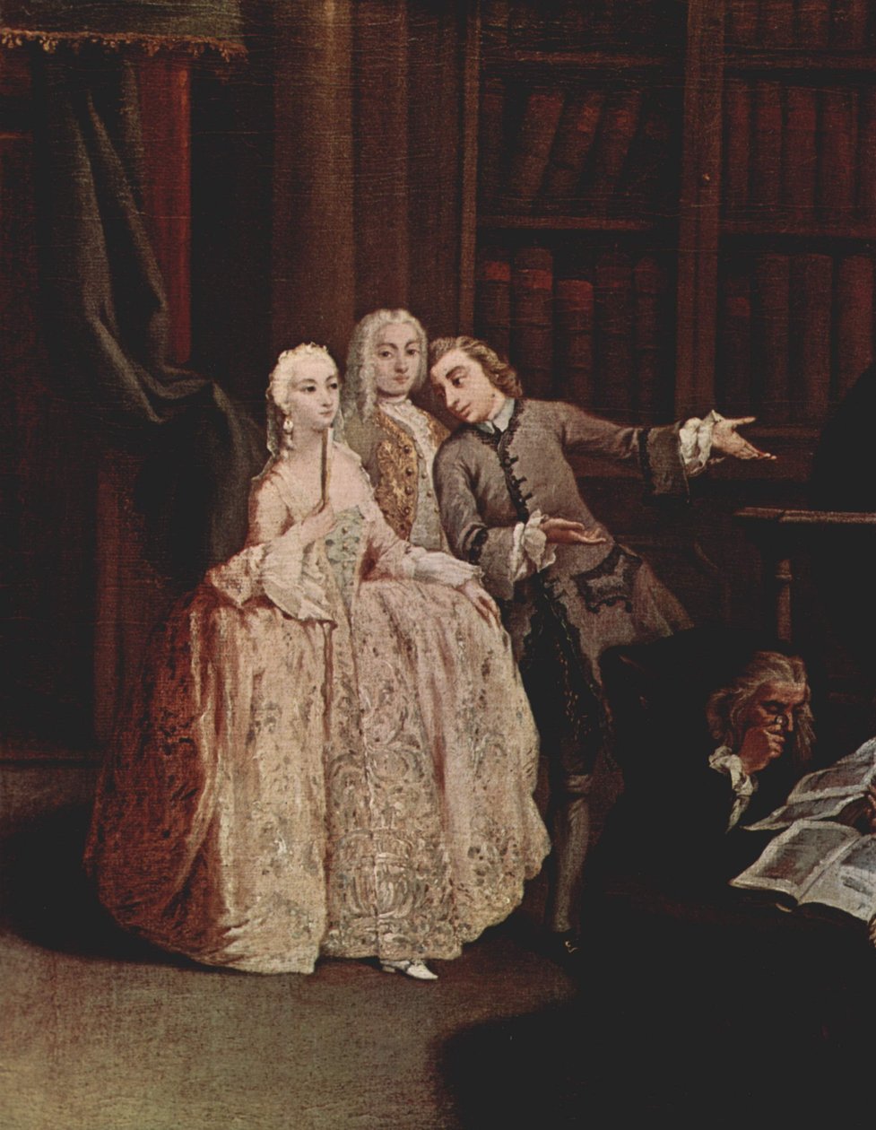 Besuch in der Bibliothek von Pietro Longhi