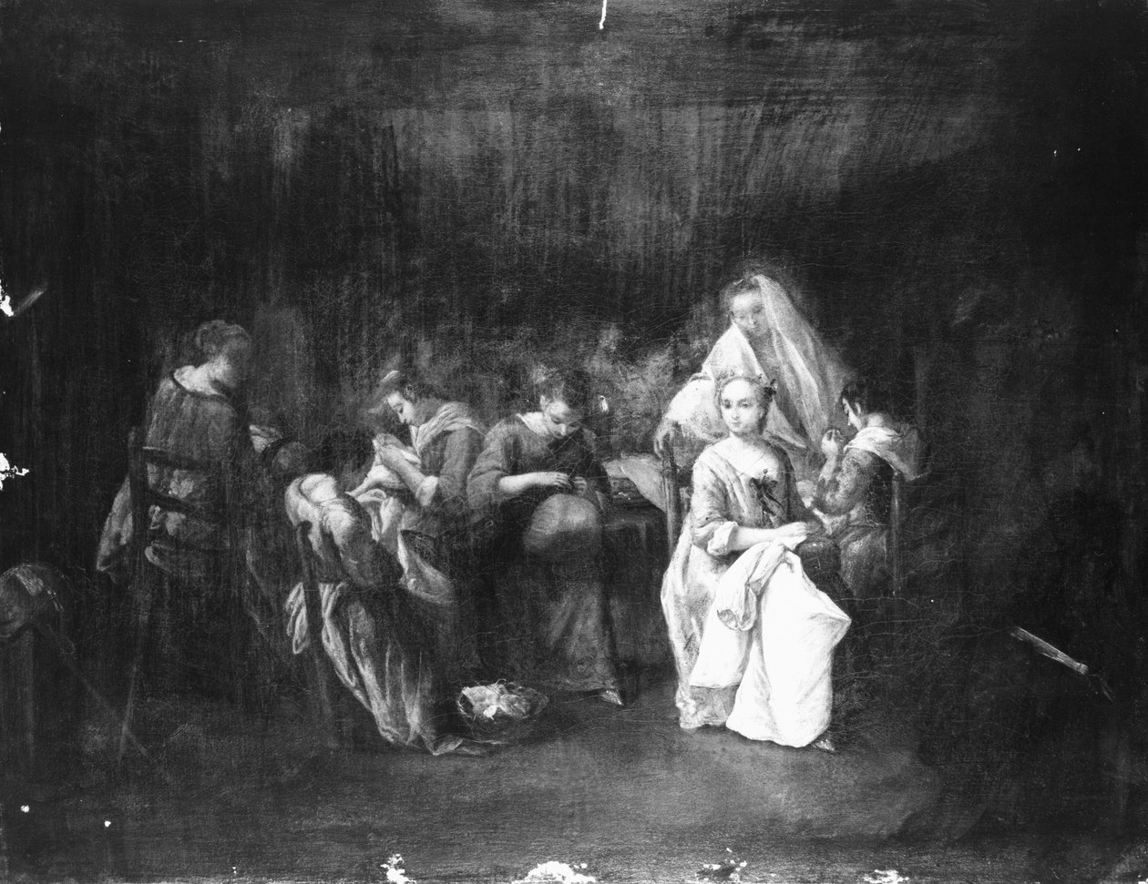 Mädchen beim Nähen von Pietro Longhi