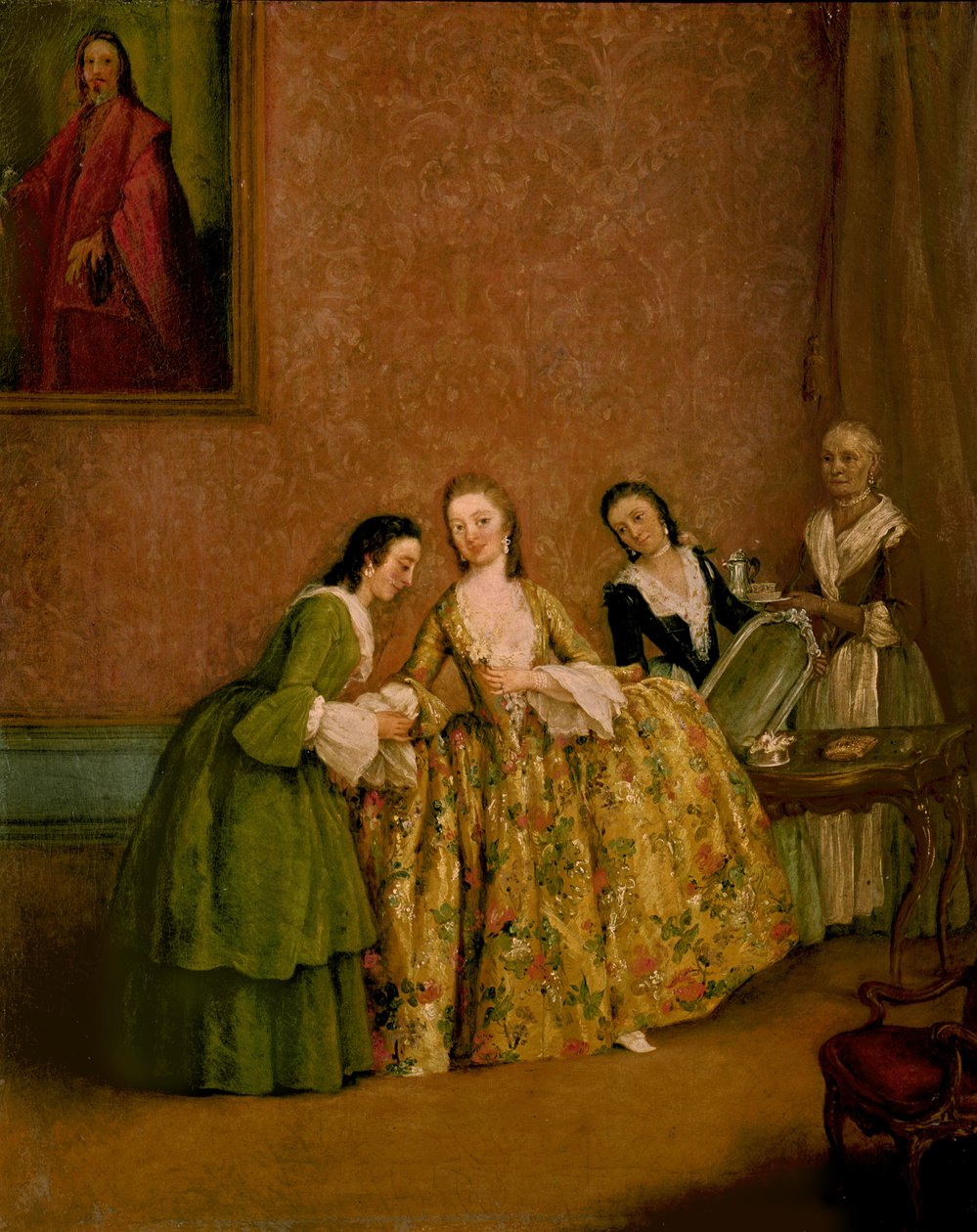 Dame beim Ankleiden oder Dame bei ihrer Toilette von Pietro Longhi