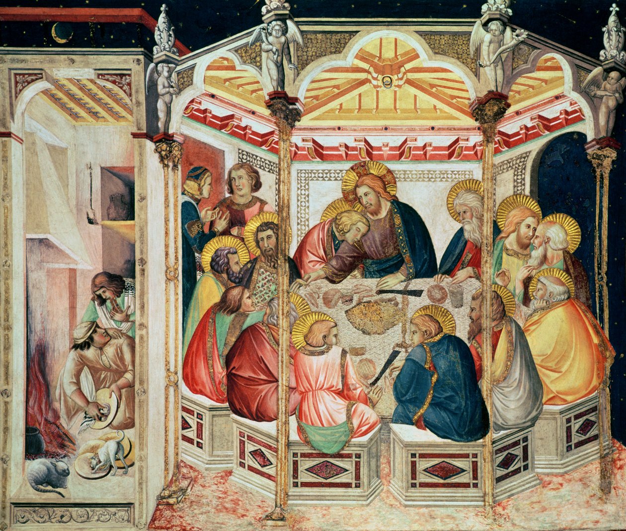 Das letzte Abendmahl von Pietro Lorenzetti
