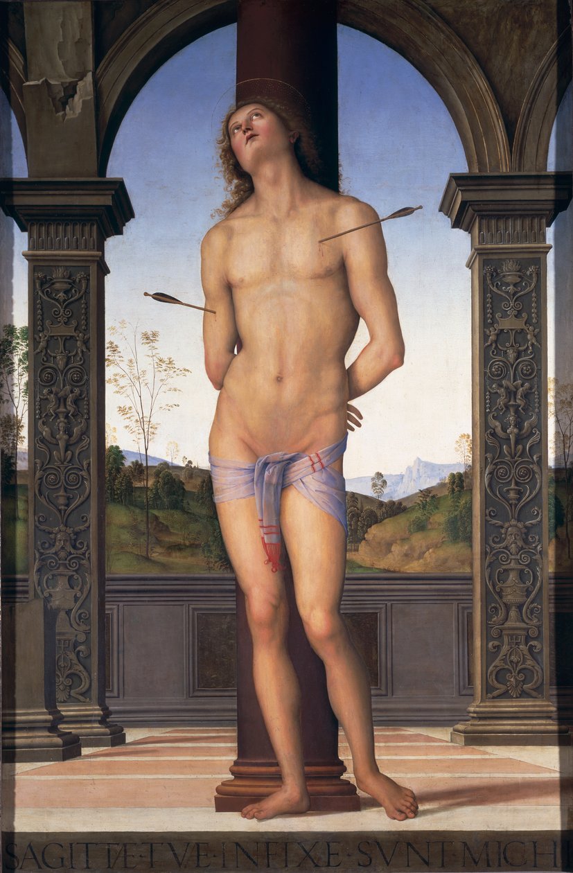 St. Sebastian, ca. 1490-1500 von Pietro Perugino