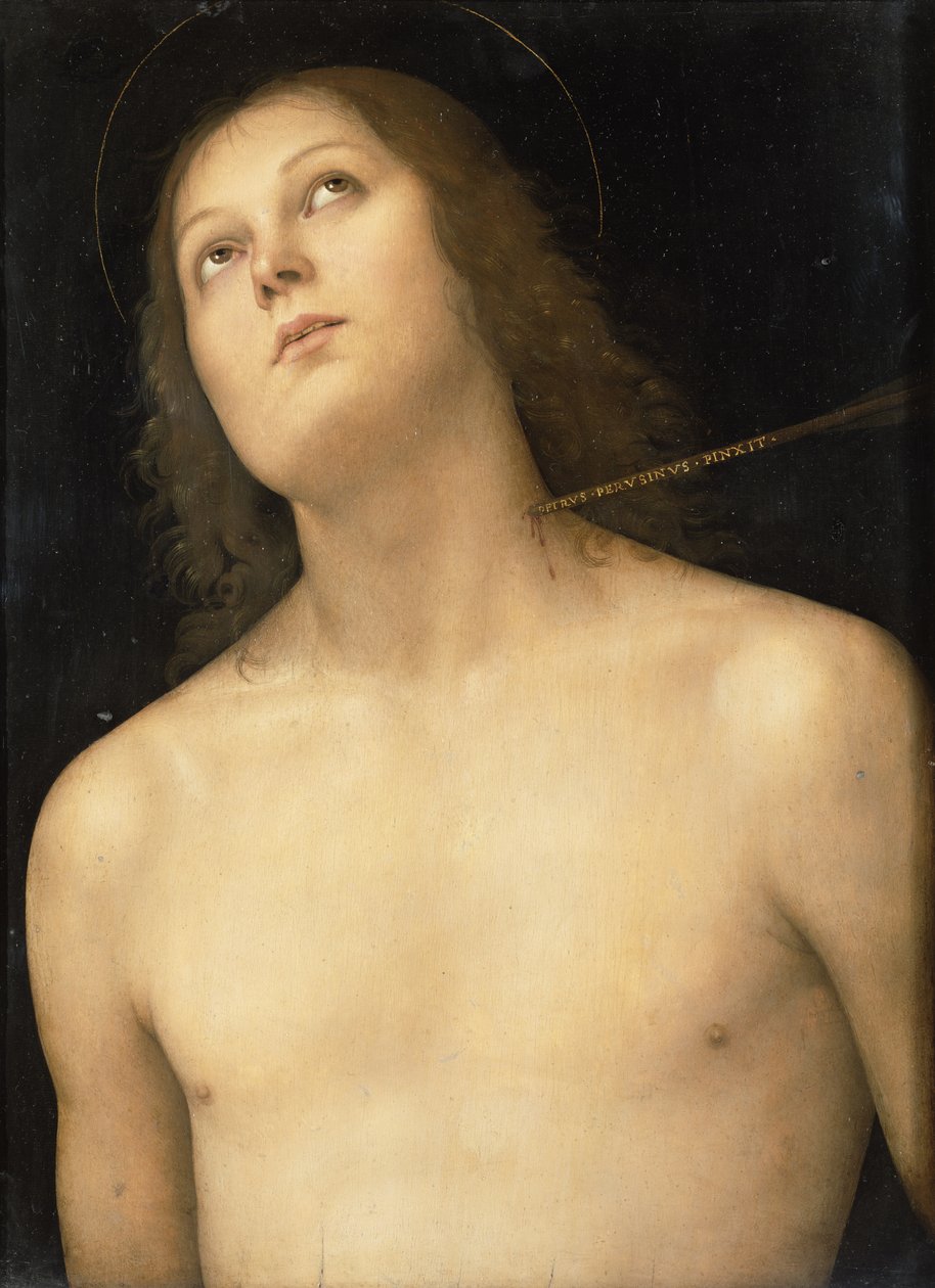 St. Sebastian, ca. 1495 (Tempera und Öl auf Holz) von Pietro Perugino