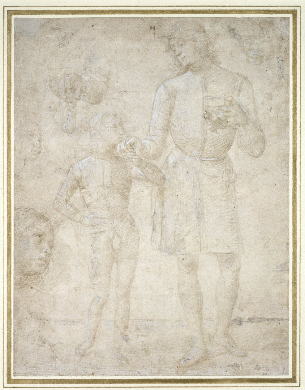 Studien für Tobias und der Engel von Pietro Perugino