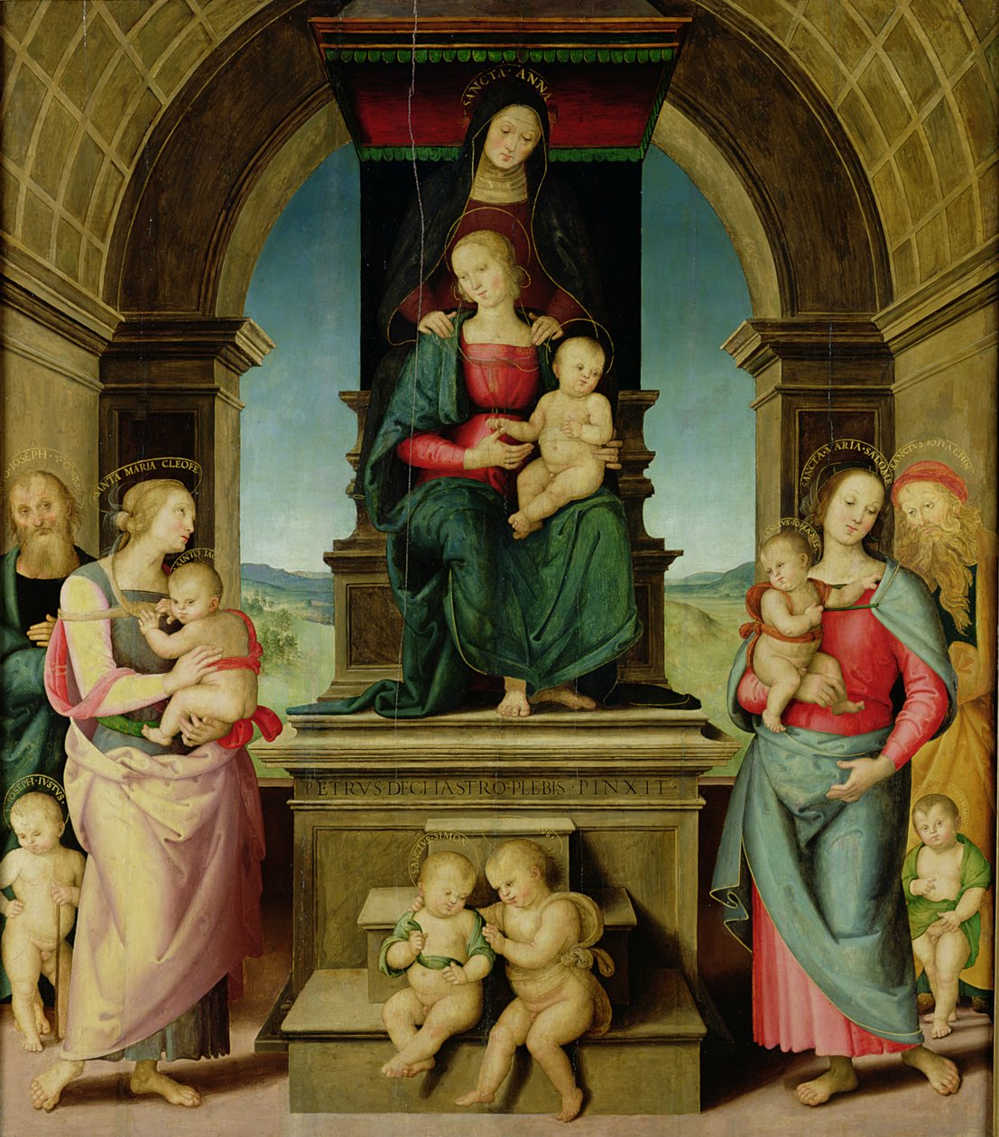 Die Familie der Heiligen Anna, ca. 1507 von Pietro Perugino