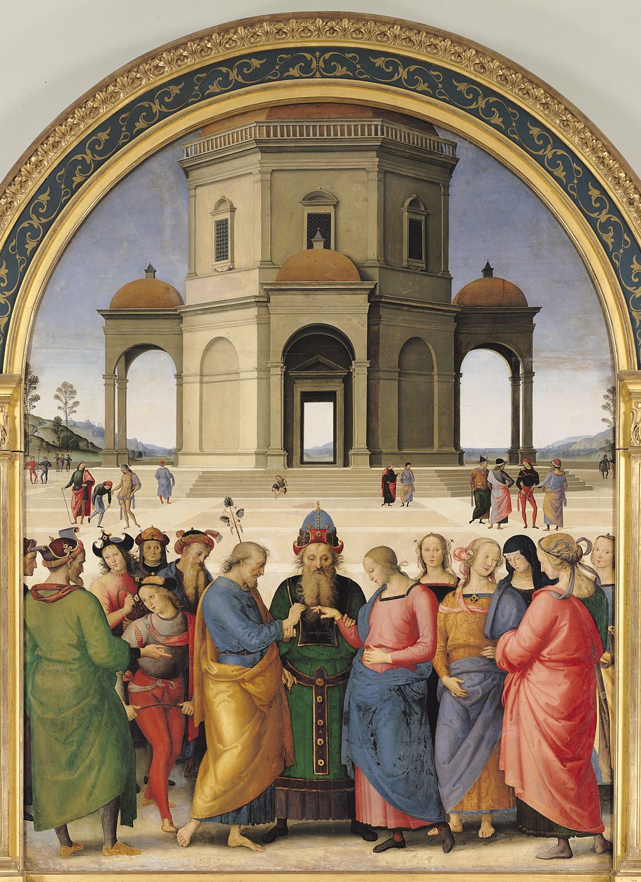Die Vermählung der Jungfrau, 1500-04 von Pietro Perugino