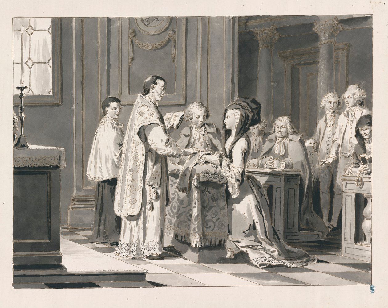 Ehe aus Die sieben Sakramente von Pietro Antonio Novelli