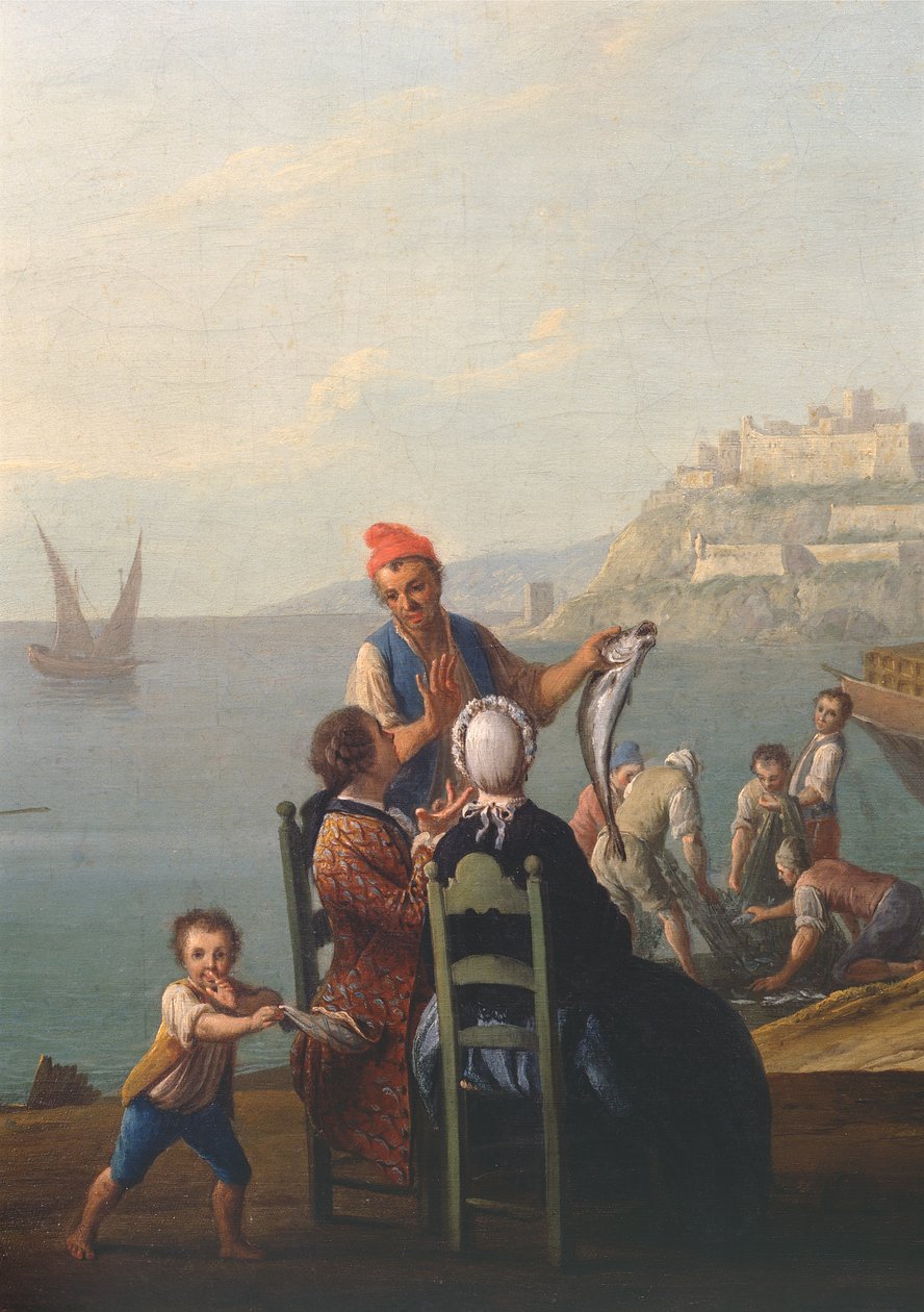 Fischhändler (Detail) von Pietro Fabris