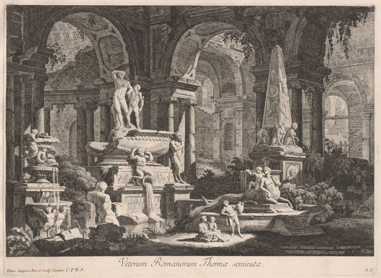Veterum Romanorum Thermae semirutae von Pietro Gaspari