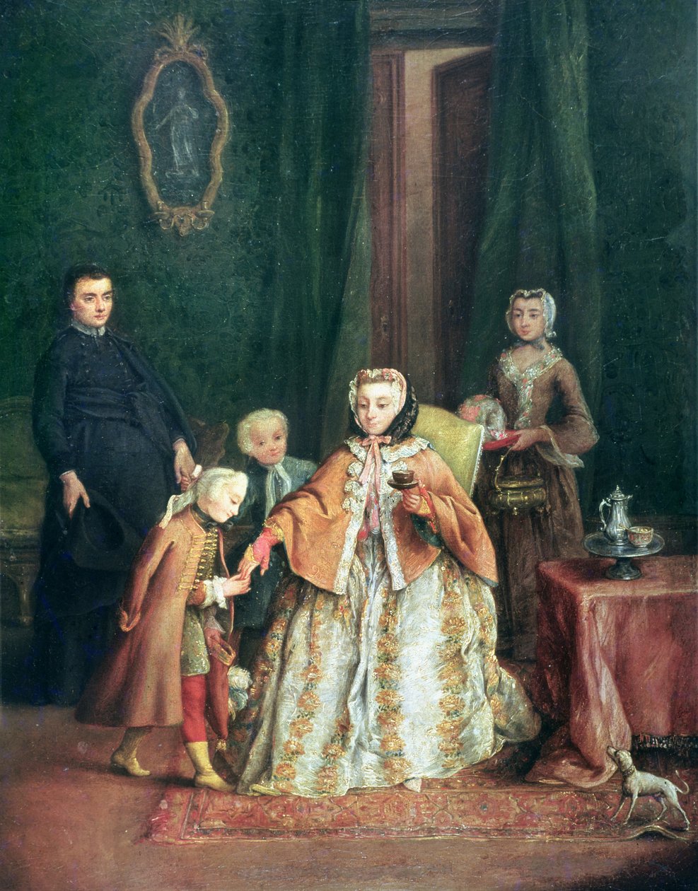 Die Hand küssen von Pietro Longhi