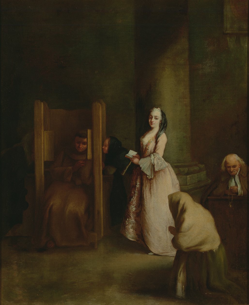 Das Geständnis, 1750er von Pietro Longhi