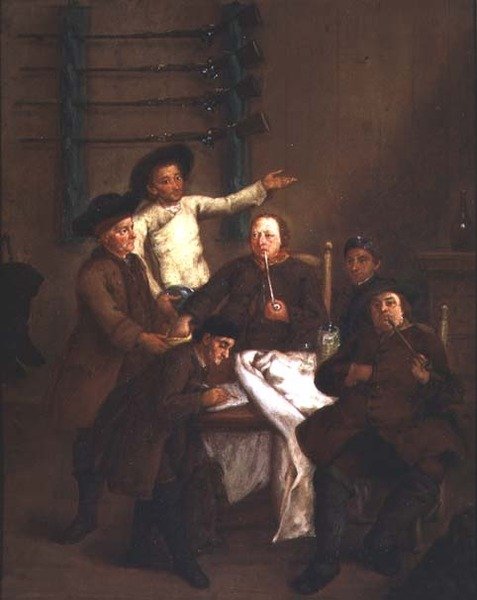 Die Jäger ziehen Nummern von Pietro Longhi