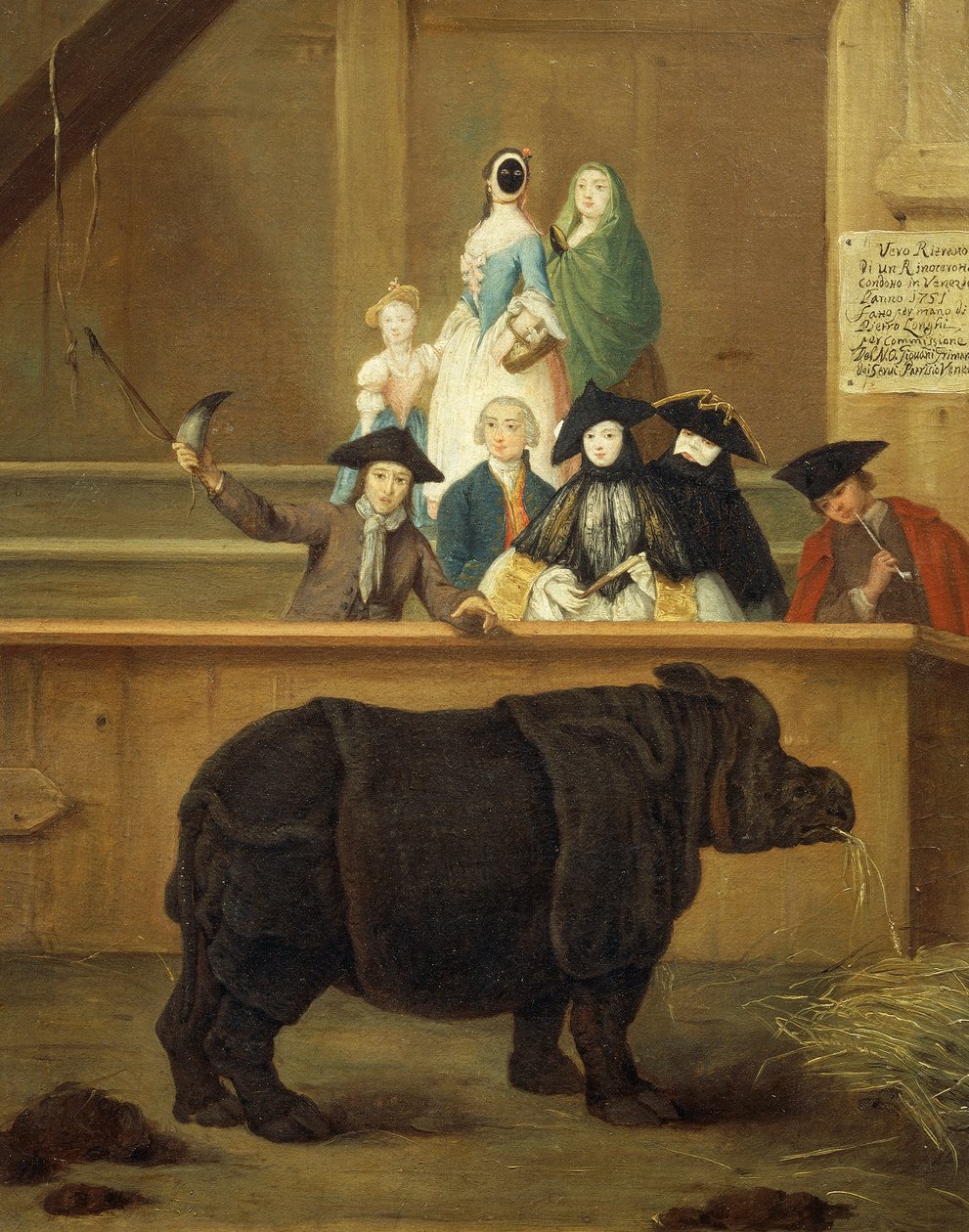 Die Ausstellung des Nashorns von Pietro Longhi