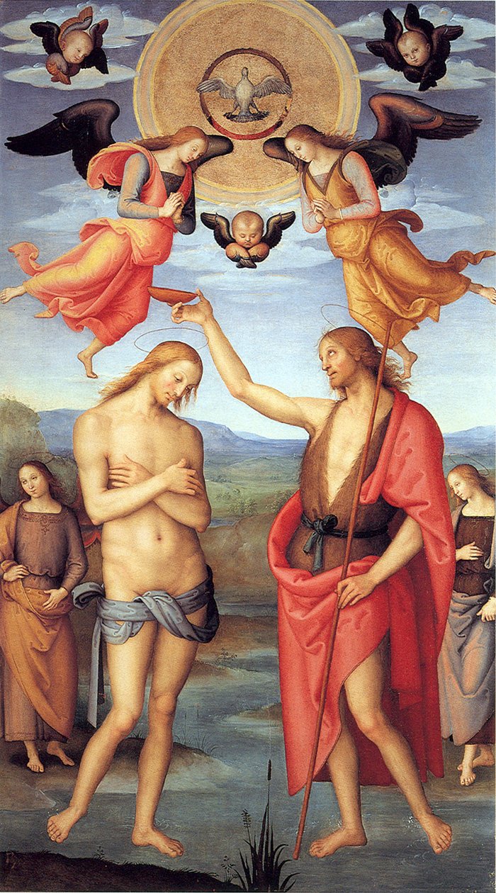 Taufe Christi, ca. 1512 von Pietro Perugino