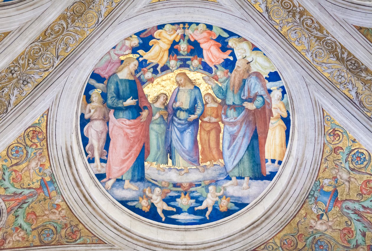 Christus wird vom Teufel versucht von Pietro Perugino