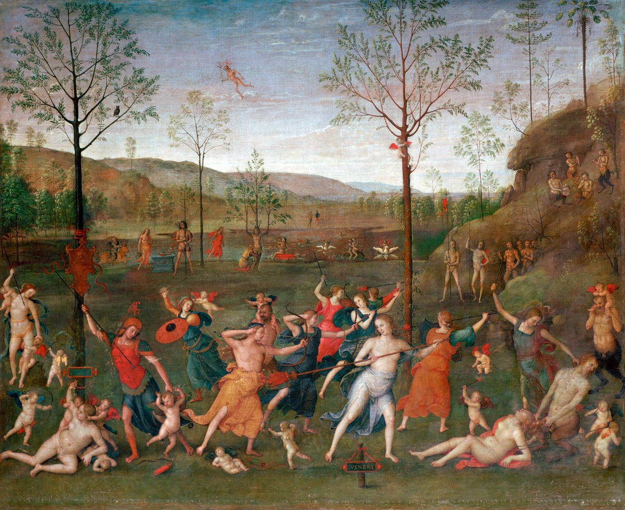 Der Kampf zwischen Liebe und Keuschheit, um 1503-1523 von Pietro Perugino