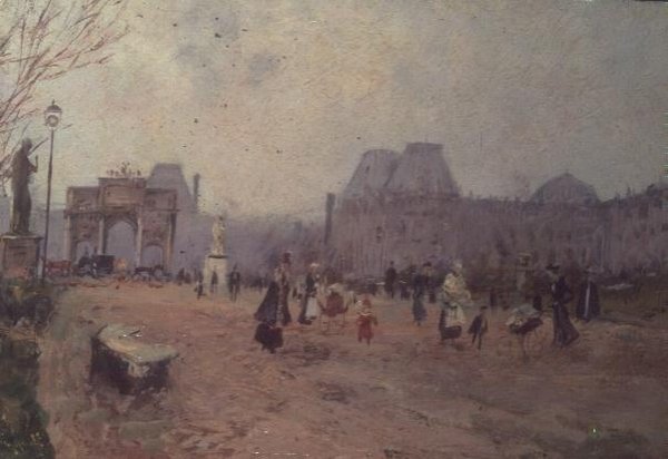 Blick auf die Tuileriengärten, Paris von Pietro Scoppetta