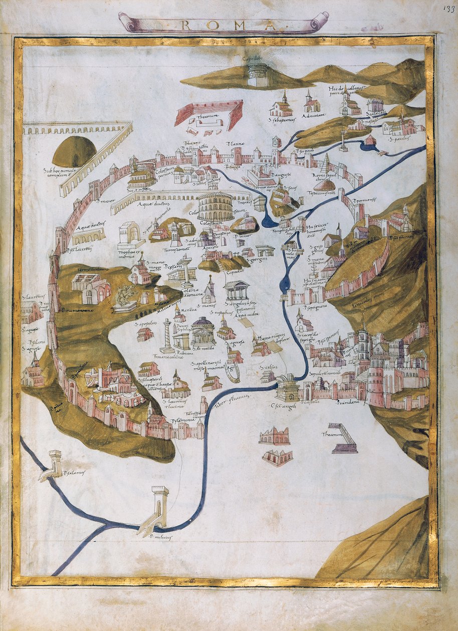 Ansicht von Rom von Pietro del Massaio