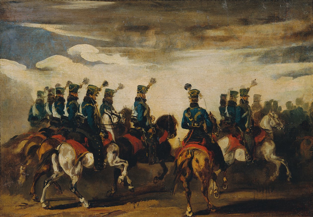 Österreichische blaue Husaren von Piotr von Michalowski