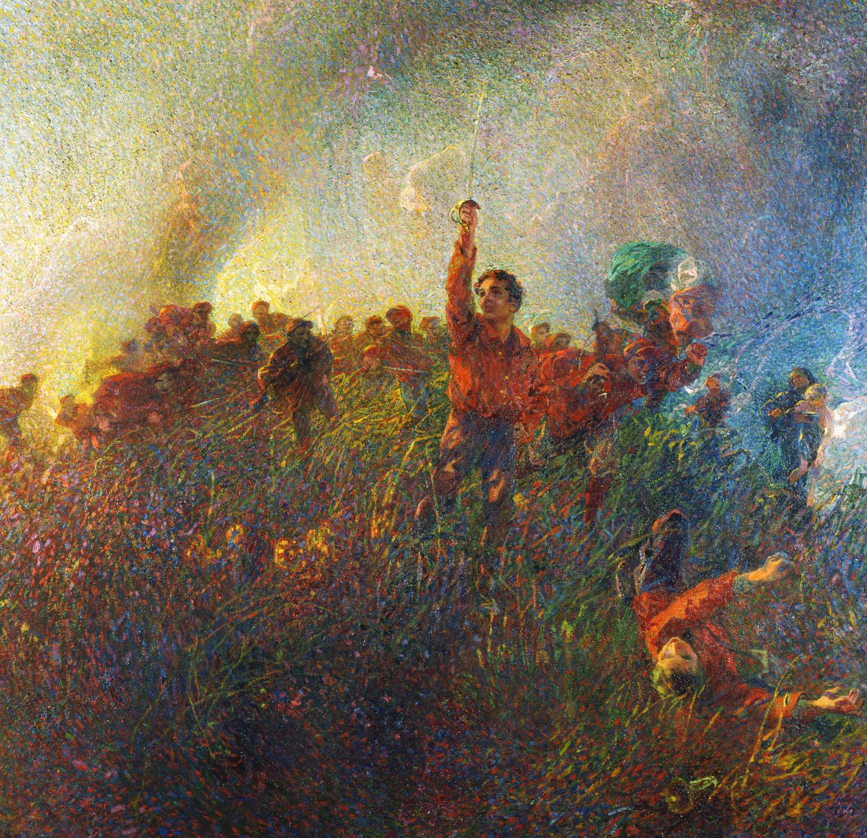 Die rote Vorhut von Argonne von Plinio Nomellini