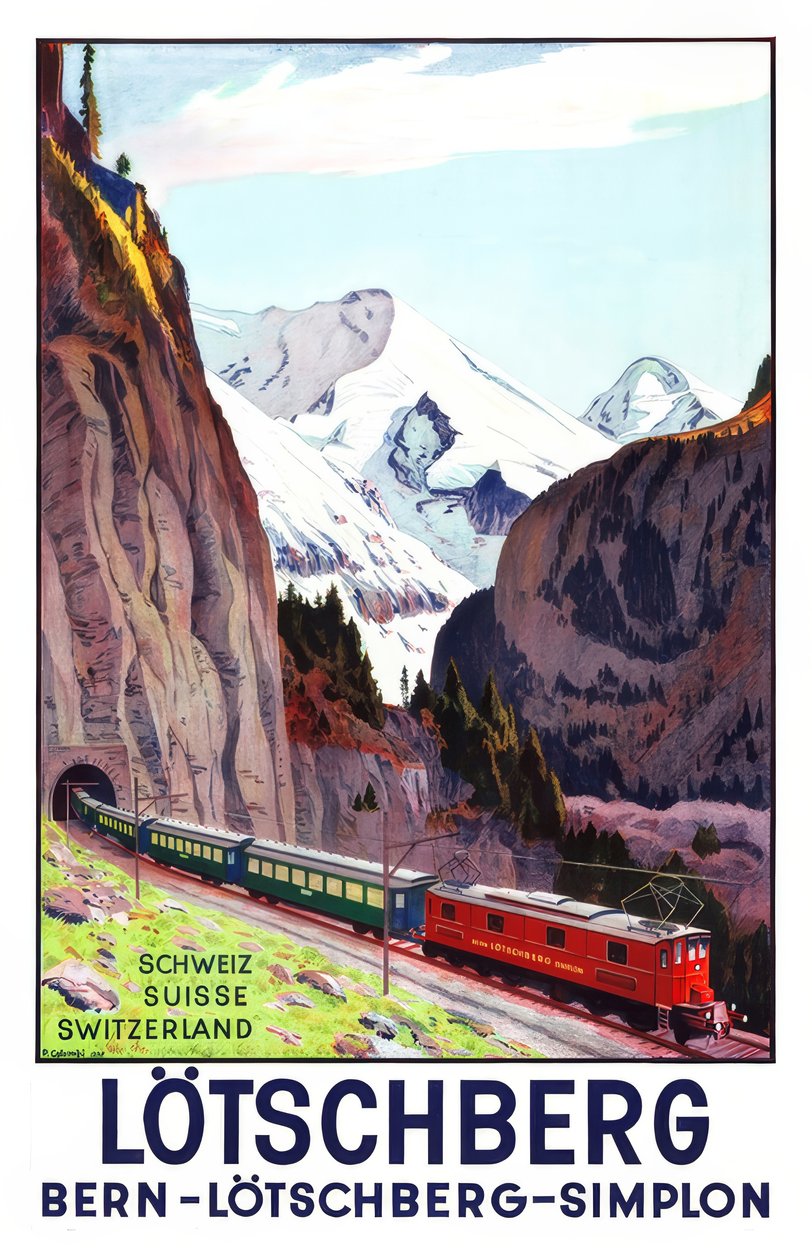 Bern-Lötschberg-Simplon-Bahn von Plinio Colombi