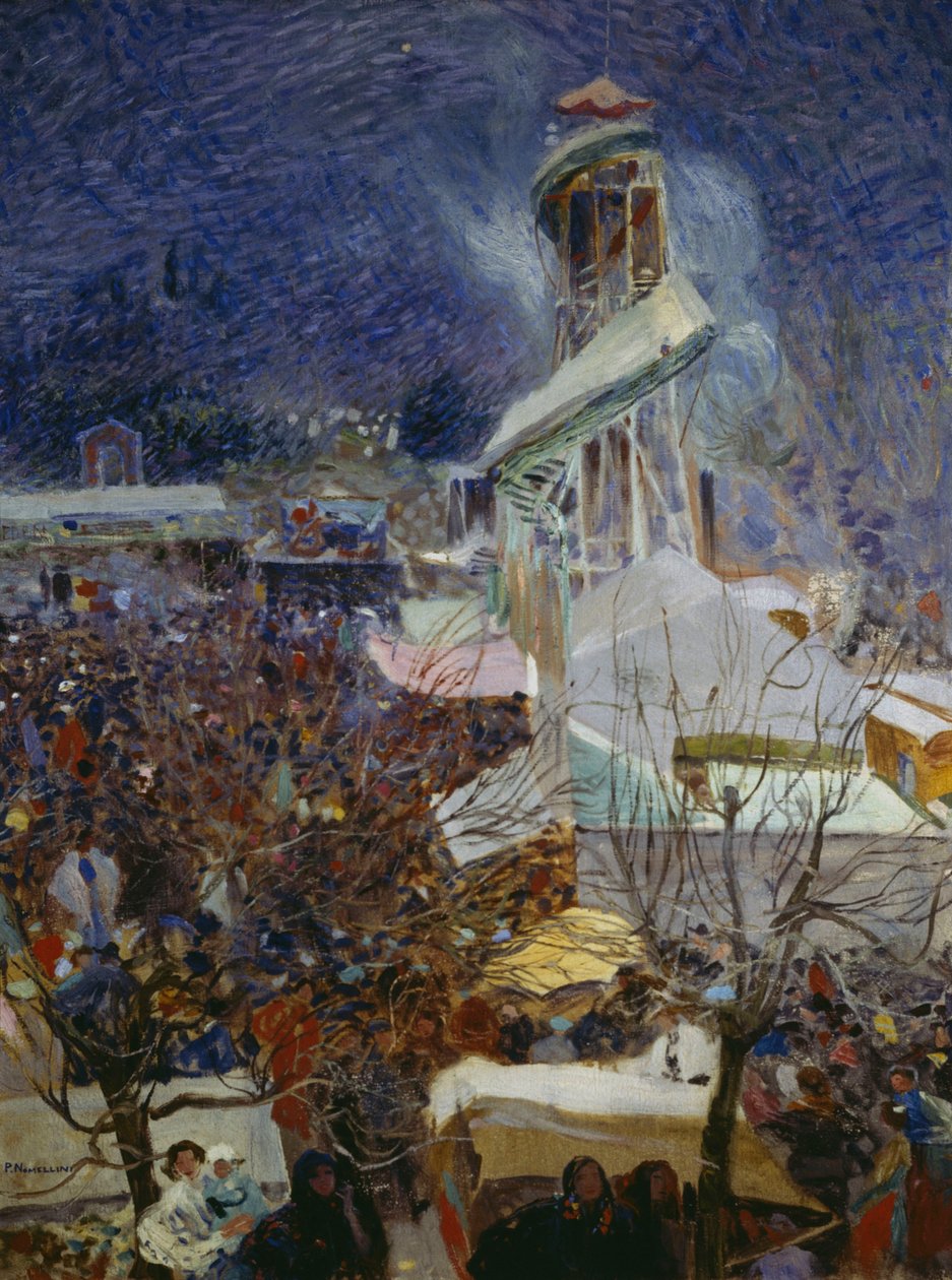 Jahrmarkt in Pietrasanta von Plinio Nomellini