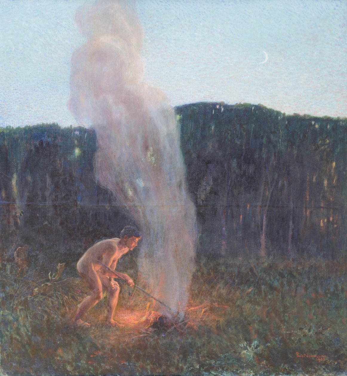 Die Rauchsäule von Plinio Nomellini